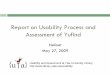 Report on Usability Process and Assessment of Yufind