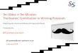 Ten Slides in Ten Minutes - The Beatles' Contribution to Winning Proposals