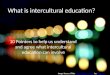 What is intercultural education?