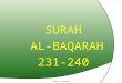 Surah baqara  231 to 240