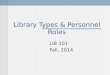 Library Types & Personnel Roles