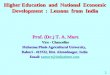 Higher Education  and  National  Economic Development:Lessons from India