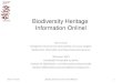 Biodiversity Heritage Information Online!
