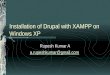 Installation of Drupal on Windows XP with XAMPP