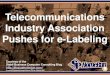Telecommunications Industry Association Pushes for e-Labeling (Slides)