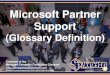 Microsoft Partner Support (Glossary Definition) (Slides)