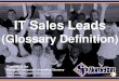 IT Sales Leads (Glossary Definition) (Slides)