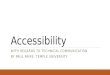 Accessibility and Technical Communication