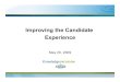 Improving the Candidate Experience