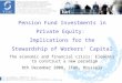 Pension Fund Investments in Private Equity: Implications for the Stewardship of Workers’ Capital