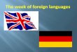 The week of foreign languages