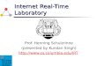 Internet Real-Time Laboratory Prof. Henning Schulzrinne