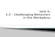 Unit 4: Challenging Behaviors