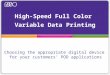 High Speed Full Color Variable Data Printing