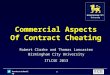 Commercial Aspects Of Contract Cheating - ITiCSE 2013