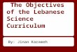 Lebanese Science Curriculum objectives