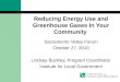 Reducing Energy Use and Greenhouse Gases In Your Community