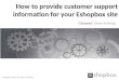 How to provide customer support information for your eshopbox site