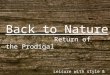 Back To Nature Client  Presentation