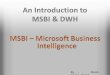 Introduction To Msbi By Yasir