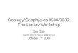 Geology Geophysics 9580 9680 Library Workshop
