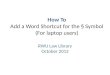 How To Add a Word Shortcut for the Section Symbol (For laptop users)