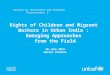 D1.3: Murali Krishna: Rights of Children and Migrant Workers in Urban India: Emerging Approaches from the Field