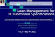 Lean Management for IT Functional Specifications