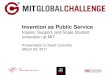 MIT Global Challenge - Progress Update