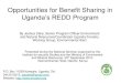Opportunities for Benefit Sharing in Uganda’s REDD Program