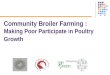 Pradan Community Poultry Approach