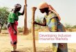 Webinar on "Developing Inclusive Insurance Markets"