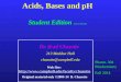 Biochemistry 304 2014 student edition acids, bases and p h