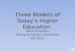 Marie singleton's three models of today’s higher education