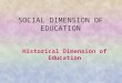 Social dimension of education