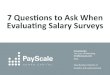 Pay scale presentation 7 questions to ask about salary data sources