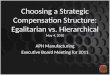 Strategic Compensation Structure: Egalitarian v. Hierarchical