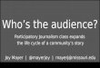 Participatory Journalism: Teaching an expanded life cycle for a community story