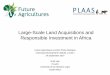 Large scale land acquisitions and responsible investment in Africa