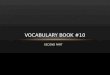 Vocabulary book 10   second part