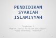 Pendidikan Syariah Islamiah