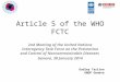 Article 5 of the WHO Framework Convention on Tobacco Control (FCTC)