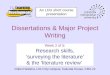 Dissertations 2   research + lit reviews (pre-2003 compatible)