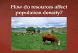 How do resources affect population density?