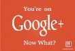You're on google+, now what?