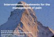 Interventional treatment in pain control