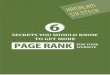 6 Secrets You should Know to Get More Page Rank for your Website