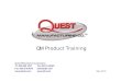 Quest Manufacturing Product Training 2013
