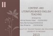 CONTENT AND LITERATURE-BASED ENGLISH TEACHING