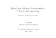 How does political accountability affect public spending